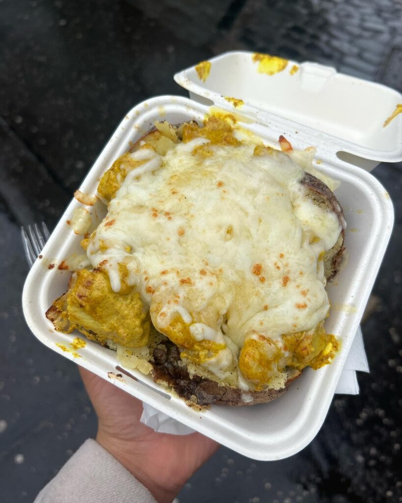 Coronation Chicken and Mozzarella Baked Potato